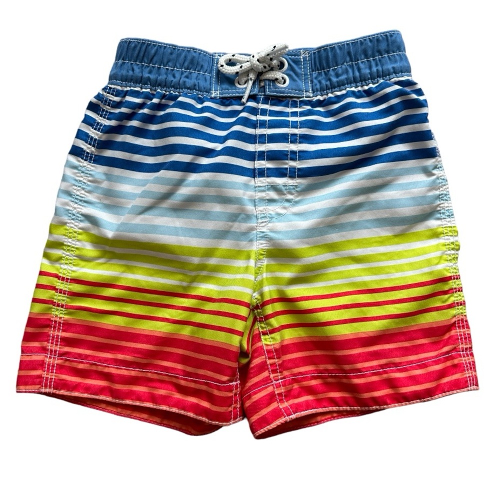 Baby GAP Swim Trunks (Colorful Stripes, Size 2 years toddler)